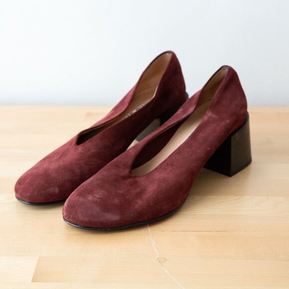 Acne Studios Shoes - Acne Studios | Burgundy Suede Leather Pumps | Size US 6.5 / EU 37 | Dust Bag Inc